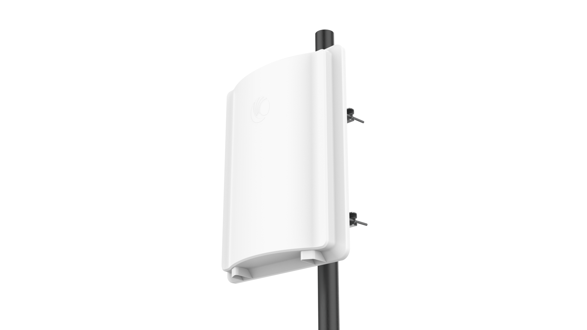 Cambium Networks ePMP 4500 5GHz white rectangular access point on pole