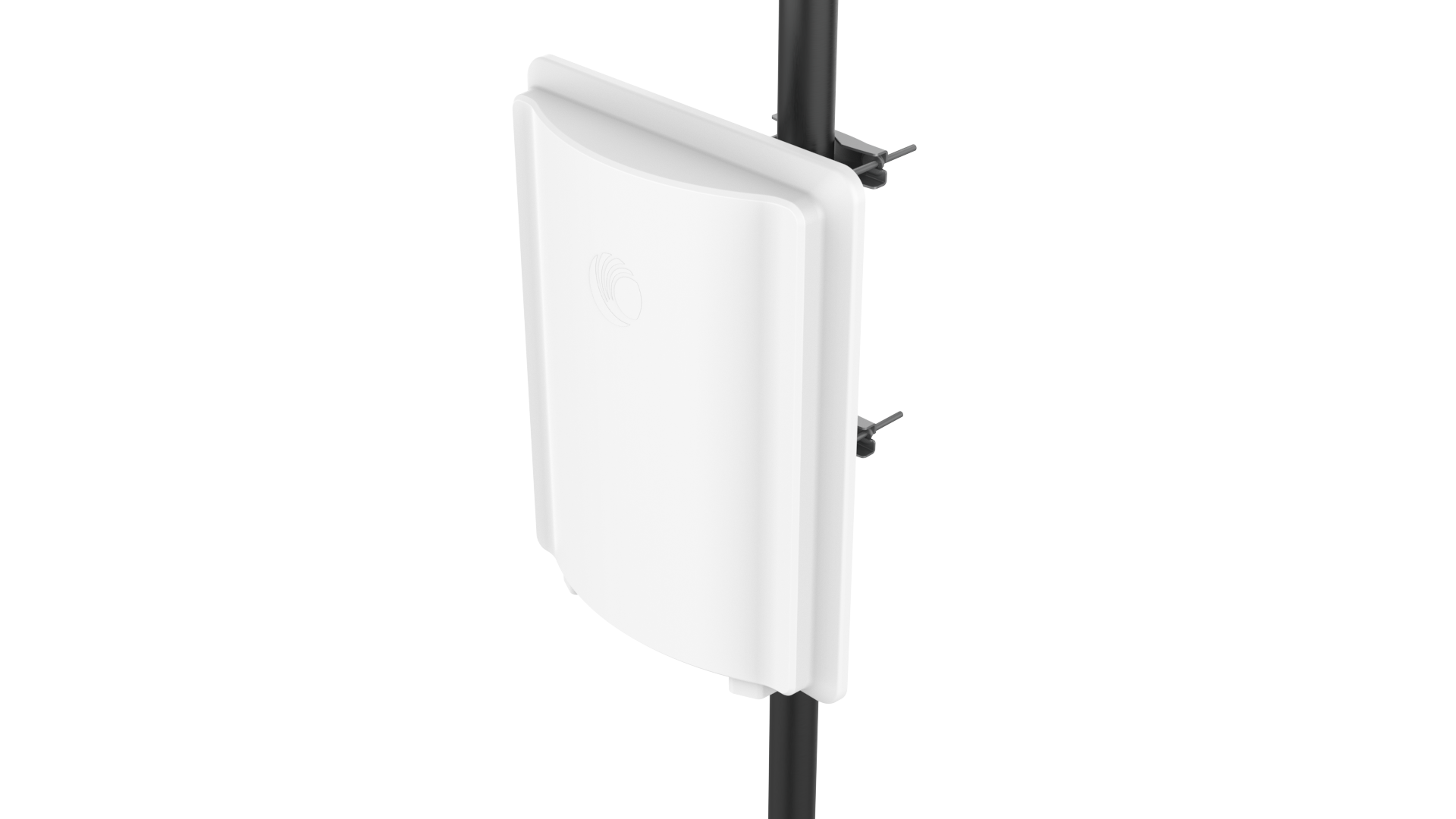 Cambium Networks ePMP 4500 5GHz white rectangular access point on pole