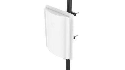 Cambium Networks ePMP 4500 5GHz white rectangular access point on pole