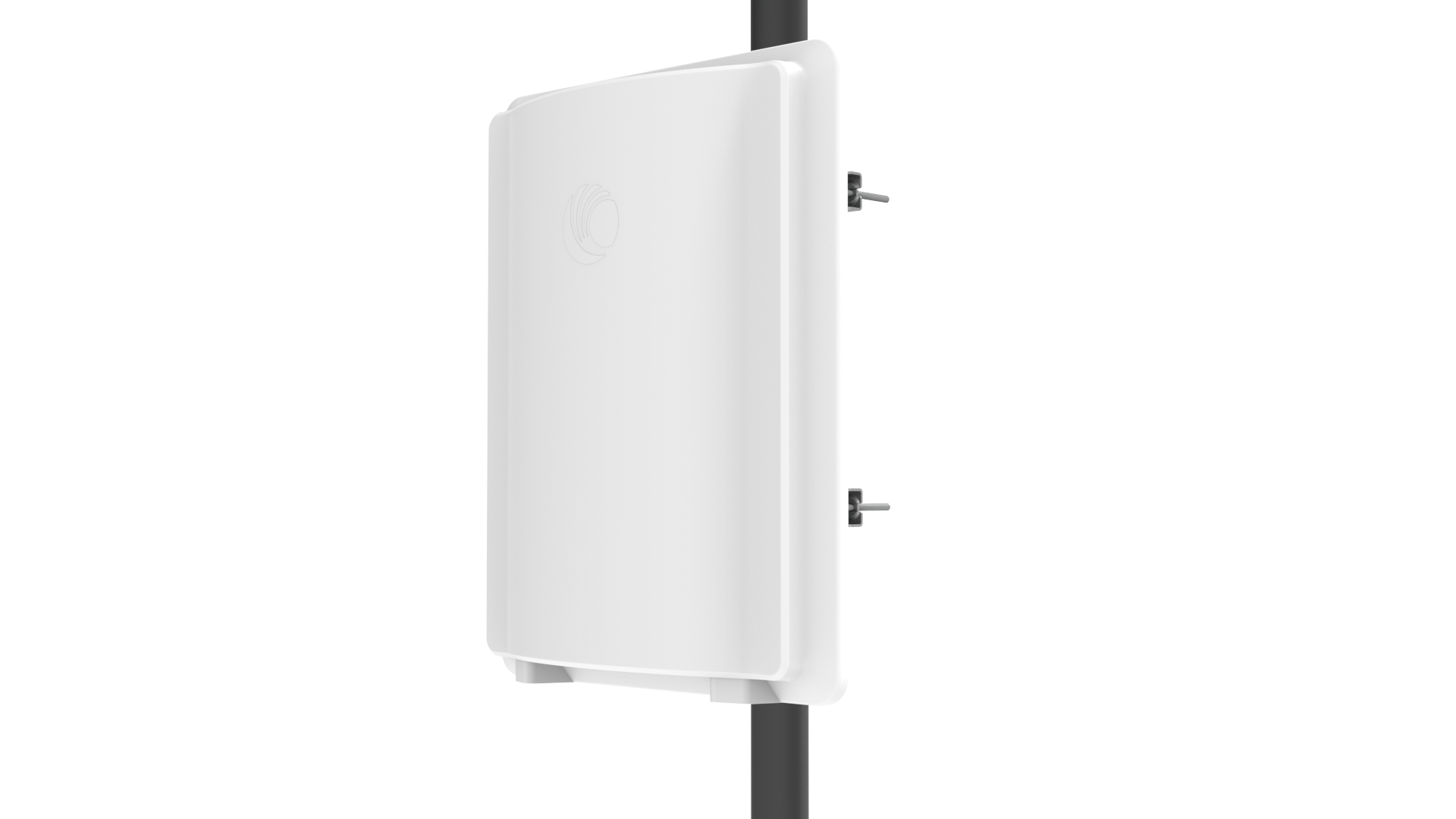 Cambium Networks ePMP 4500 5GHz white rectangular access point on pole