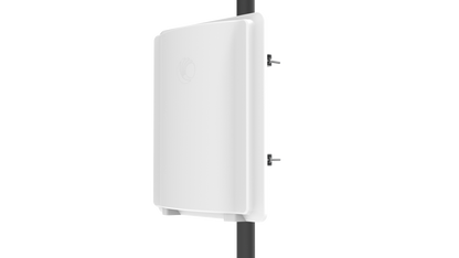 Cambium Networks ePMP 4500 5GHz white rectangular access point on pole