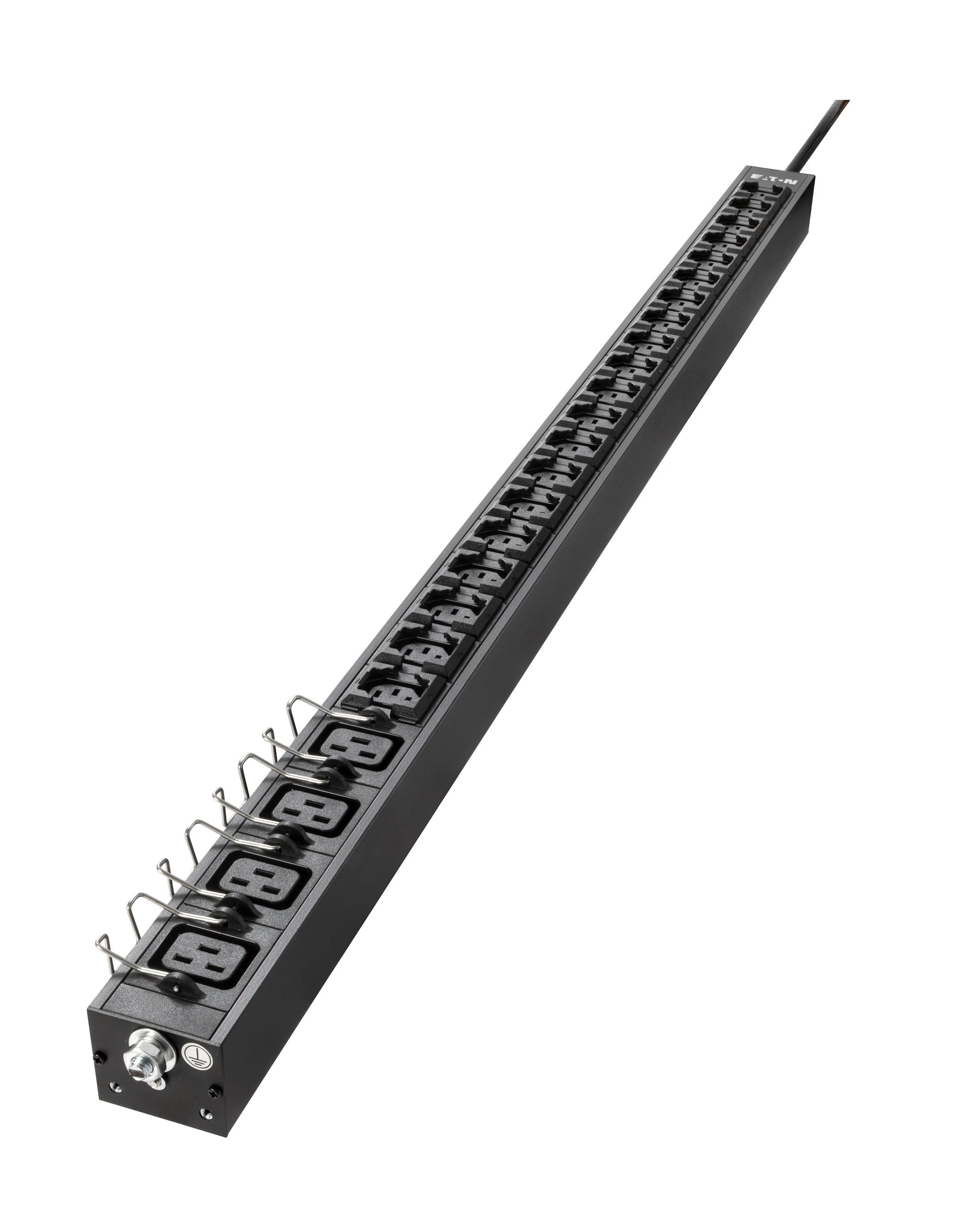 Black metal flexpdu g2 basic 0u 1-phase power distribution unit with 20 c13 and 4 c19 outlets and single cable