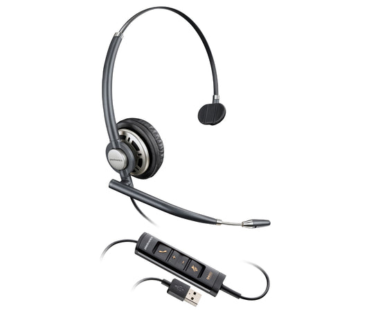 Poly 203476-01 | EncorePro 715 USB-A Mono Headset, Noise-Canceling, TAA Compliant