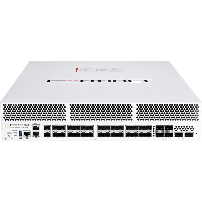 Fortinet FG-3500G | 3500G Next-Gen Firewall, 2x 400GE QSFP-DD, 4x 100GE