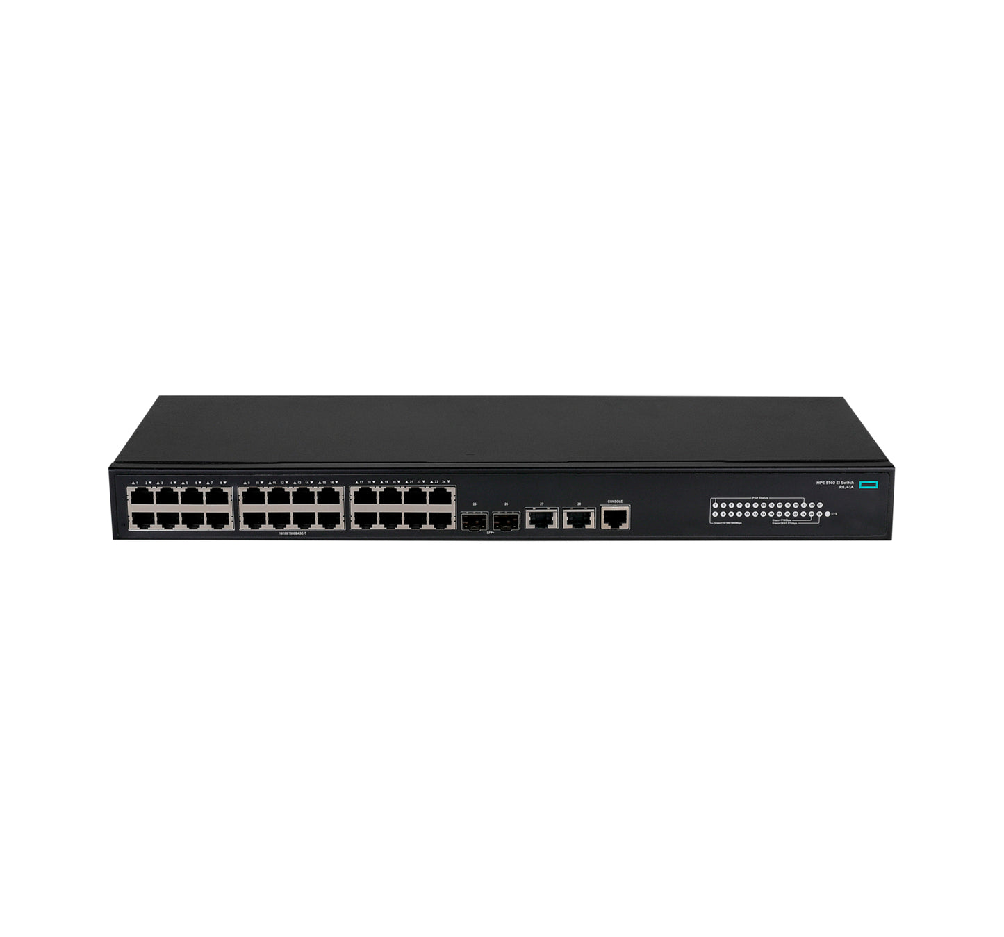 HPE R8J41A#ABG | FlexNetwork 5140 24G 2SFP+ 2XGT EI Managed L3 Switch, 24 x 1GbE Ports, 2 x SFP+ Uplinks, 1U