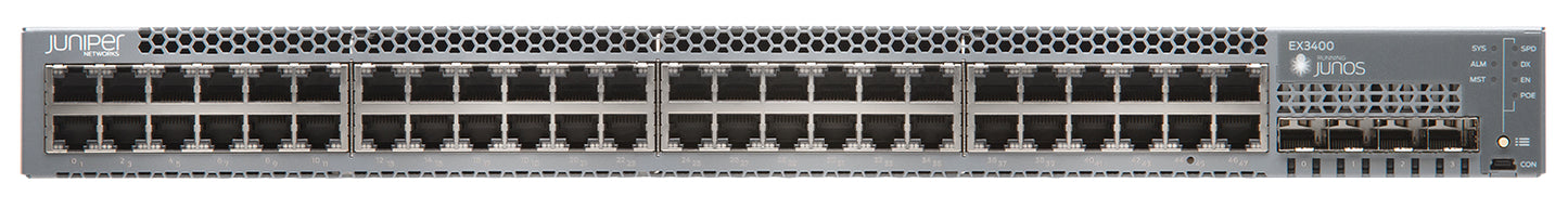 JUNIPER EX3400-48T-DC | EX3400 48-Port Gigabit Ethernet Switch with DC Power Supply