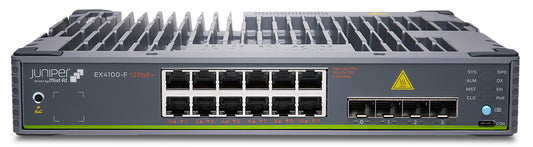 JUNIPER EX4100-F-12P | 5G/10GBASET 12-Port Fanless PoE+ Switch with 10G Uplink