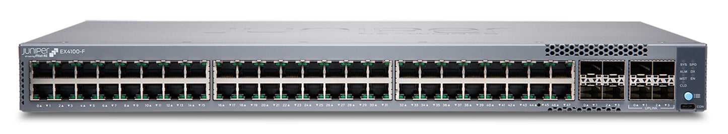 JUNIPER EX4100-F-48T | EX4100 48 Port Gigabit Ethernet Switch with 4x 10G SFP+ Uplink and Stacking Ports