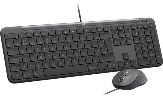 LOGITECH 920-013351 | MK620 Wired Keyboard and Mouse Combo, USB-C, Graphite, 2 Yr Wty