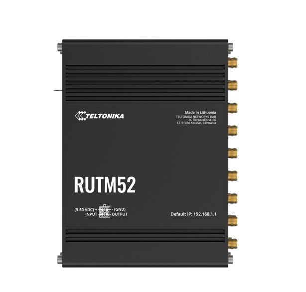 Teltonika RUTM52100400 | RUTM52 Dual 5G Router, 5G Dual SIM/ESIM, 5 x 1GbE Ports, 4G LTE Cat 20 Compatible