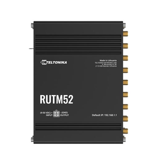 Teltonika RUTM52100400 | RUTM52 Dual 5G Router, 5G Dual SIM/ESIM, 5 x 1GbE Ports, 4G LTE Cat 20 Compatible
