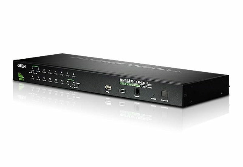 ATEN CS1716A-AT-U | CS1716A 16-Port USB/PS/2 VGA KVMP, 2 x USB 2.0 Hub, 1U Rackmount, Daisy-Chain