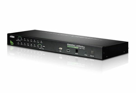 ATEN CS1716A-AT-U | CS1716A 16-Port USB/PS/2 VGA KVMP, 2 x USB 2.0 Hub, 1U Rackmount, Daisy-Chain