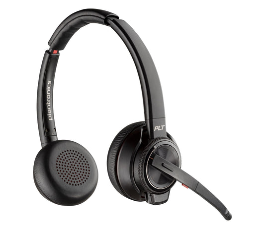 Poly 8D3H8AA | Savi 8220-M Office Stereo DECT Wireless Headset, Noise-Canceling