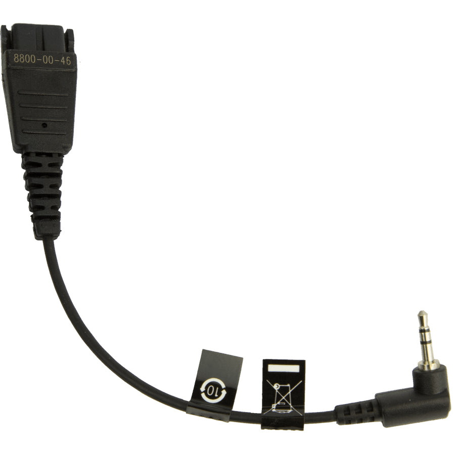 Jabra 8800-00-46 | Audio Cable 0.15m QD to 2.5mm Jack, Black
