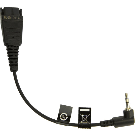 Jabra 8800-00-46 | 0.15m QD to 2.5mm Audio Cable, Black