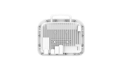 White plastic outdoor wireless access point cambium networks epmp 4500c with handle and ventilation grille