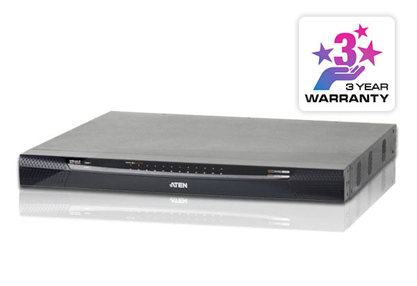 ATEN KN4124VA-AX-U | KN4124VA KVM over IP Switch - 24 x CAT5e/6, 5-Bus, Virtual Media, Audio