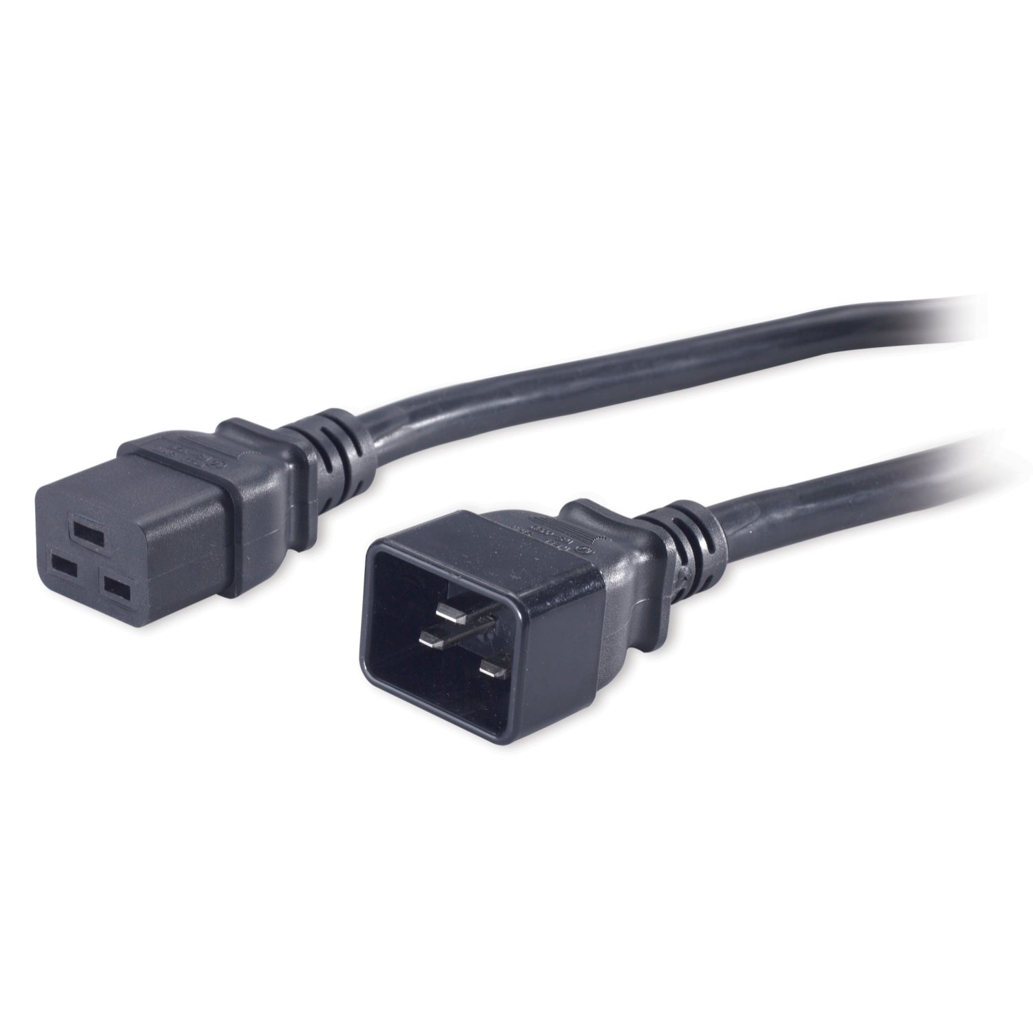 APC AP9877 2.0m C19 to C20 black power cord with molded connectors