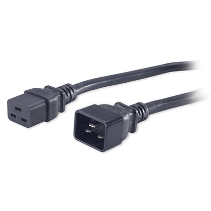 APC AP9877 2.0m C19 to C20 black power cord with molded connectors
