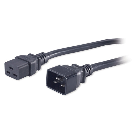 APC AP9877 2.0m C19 to C20 black power cord with molded connectors