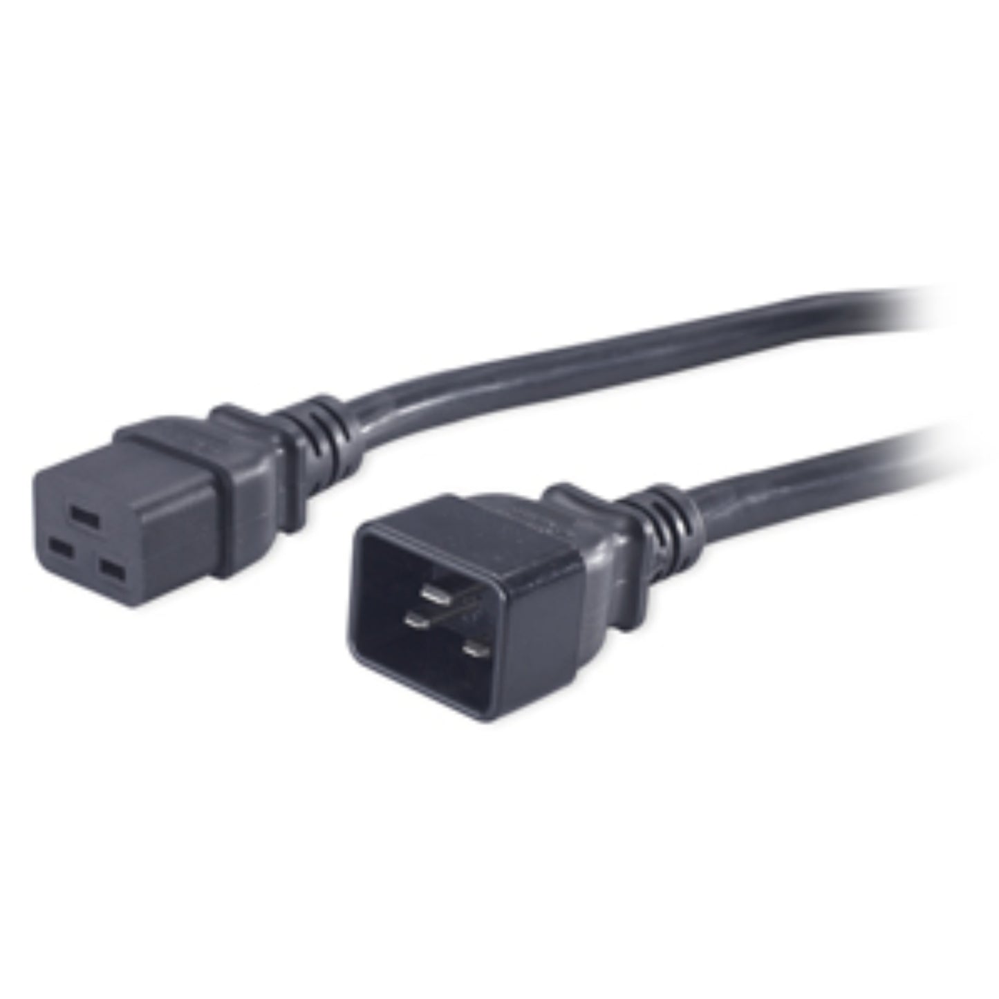 APC AP9877 2m NetShelter C19 to C20 black power cord with male and female connectors