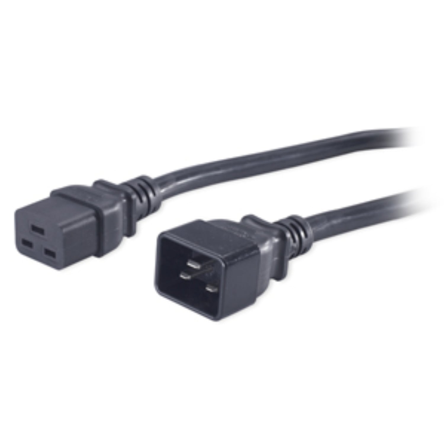 APC AP9877 2m NetShelter C19 to C20 black power cord with male and female connectors