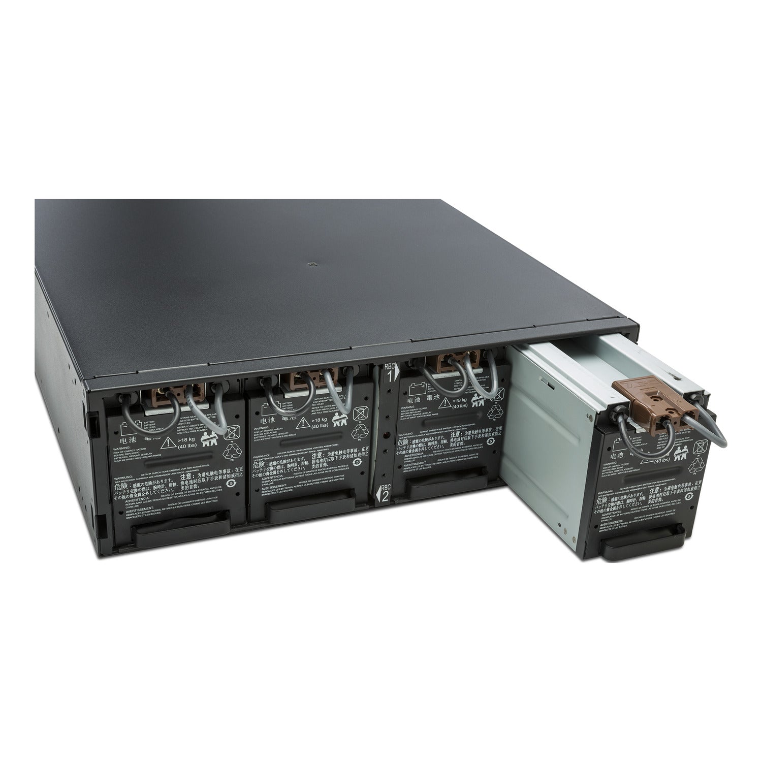 APC SRT192RMBP rackmount UPS external battery pack with pulled-out unit