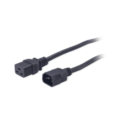 APC AP9878 black C19 to C14 power cord with male and female IEC connectors, 2.0m