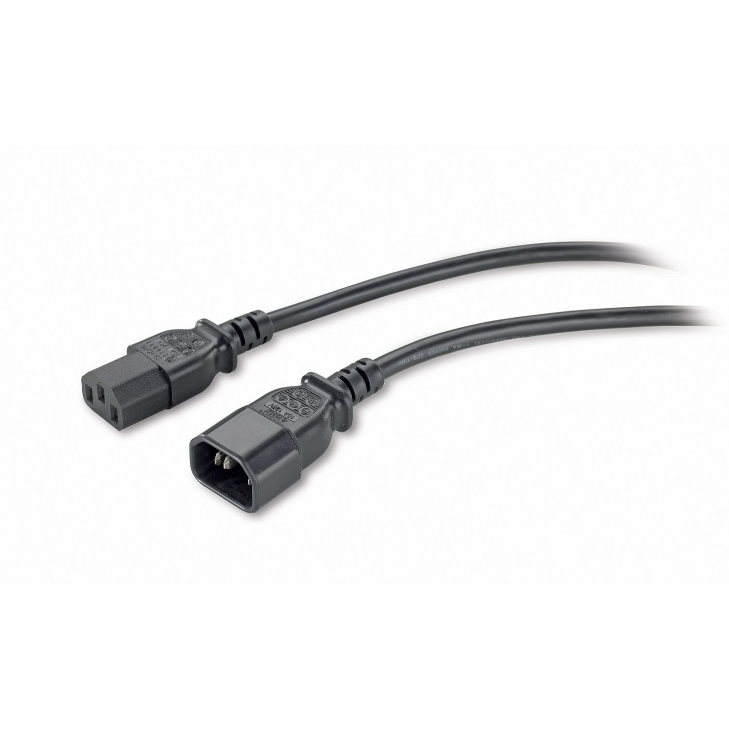 APC AP9870 black power cord with dual IEC 320 C14 connectors, 2.5m