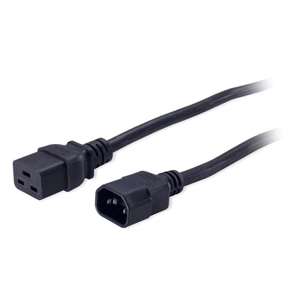 APC AP9878 black power cord with two IEC 320 C14 connectors, 2m C19 to C14