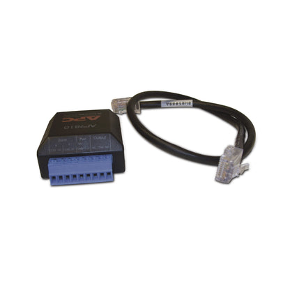 APC AP9810 dry contact I/O accessory rear view with blue terminal block