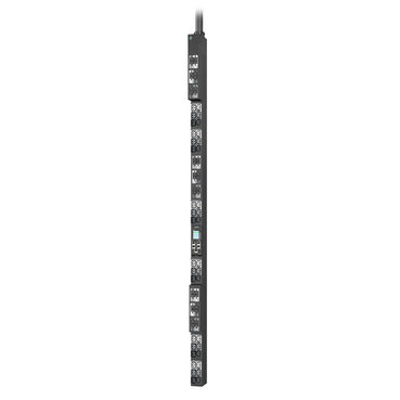 Black vertical apc netshelter advanced 3-phase metered pdu with 36 outlets and switches for 415v 100a power distribution