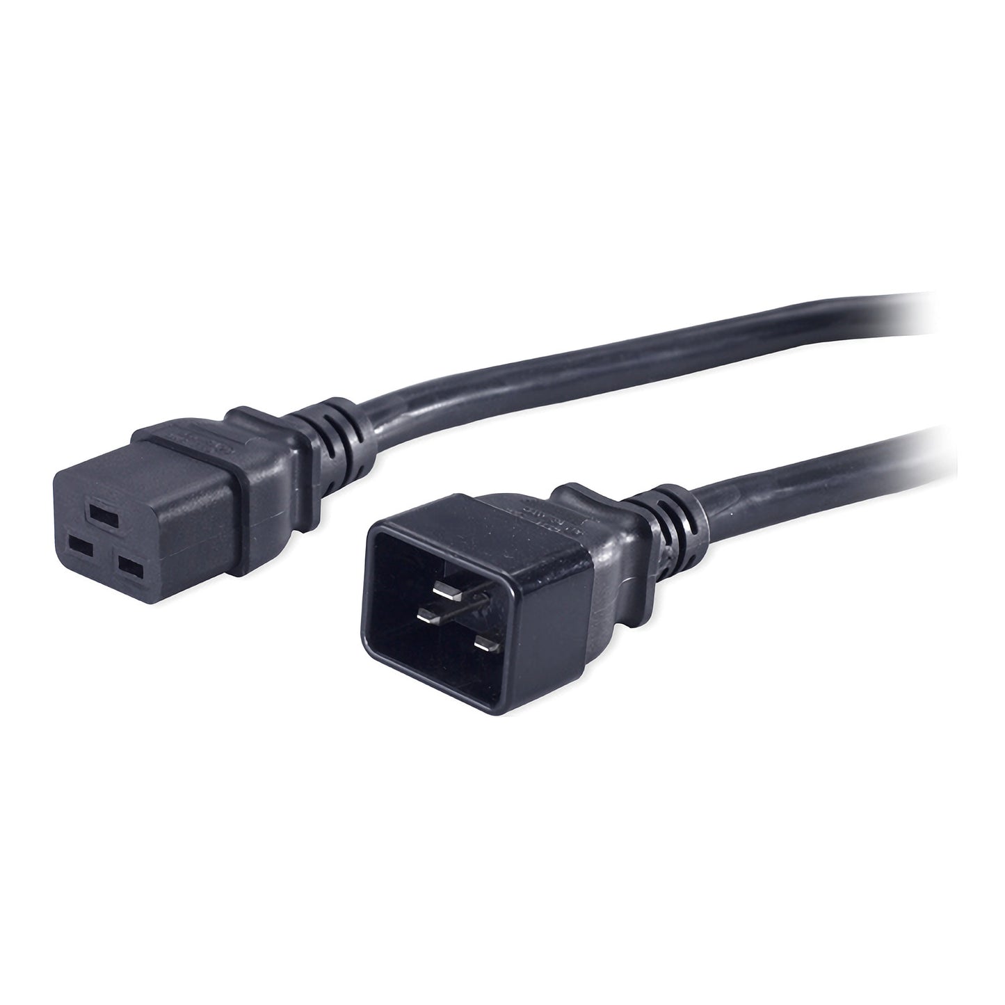 APC AP9877 2.0m C19 to C20 NetShelter black power cord with 3-pin and 2-prong connectors