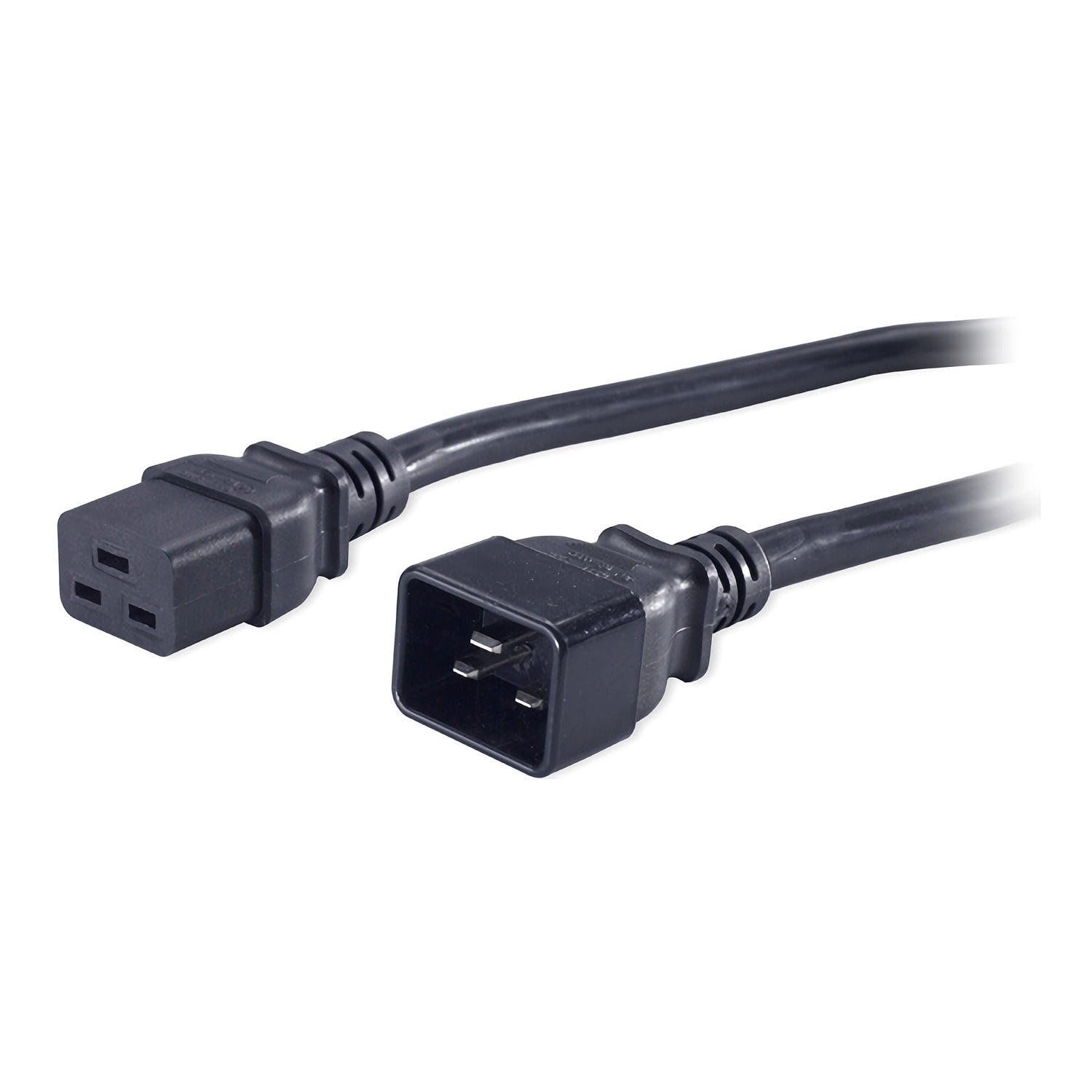 APC AP9877 2.0m C19 to C20 NetShelter black power cord with 3-pin and 2-prong connectors