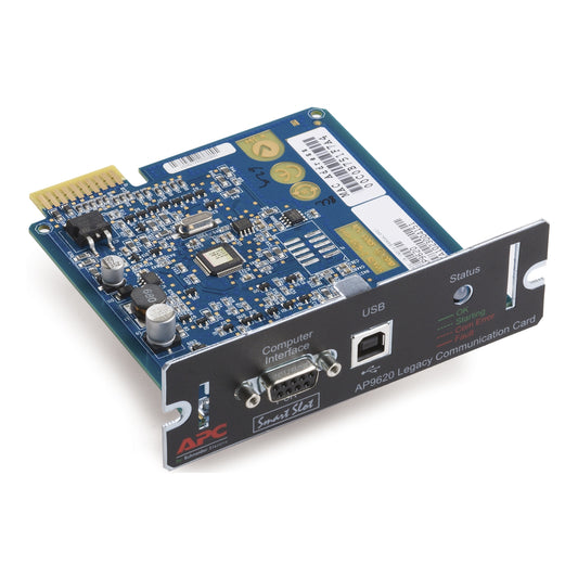 APC AP9620 blue black legacy card with USB port and lights