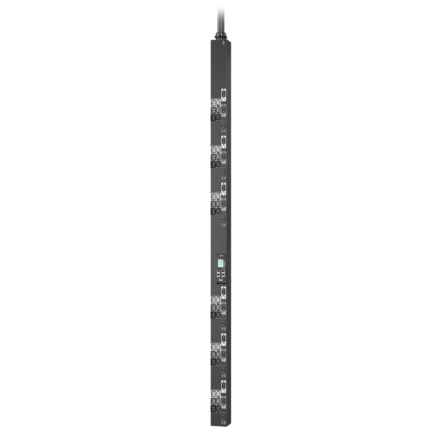 Black metal apc netshelter switched 0u rack pdu with digital display 36 outlets 3-phase 415v 100a power distribution unit