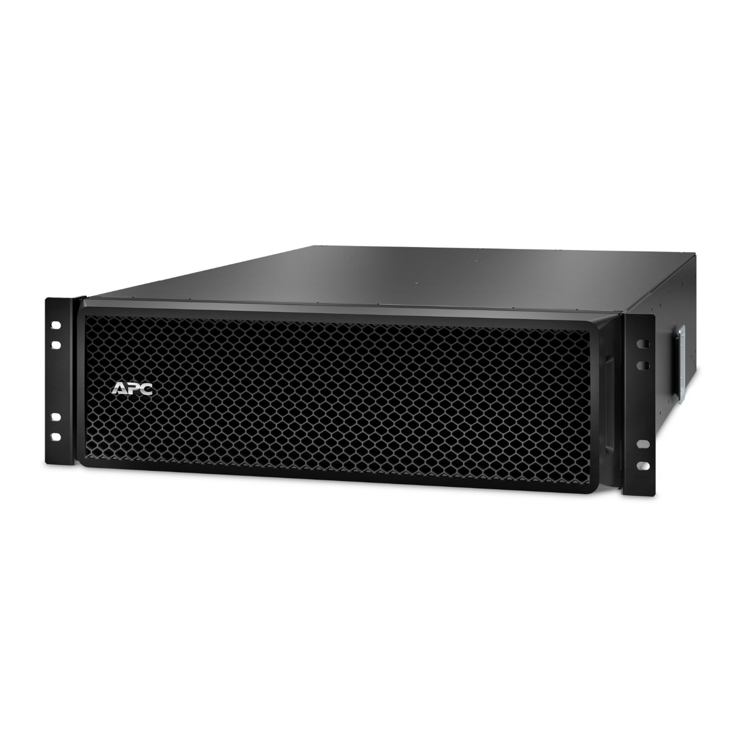 Black APC SRT192RMBP rackmount UPS battery pack with honeycomb mesh front