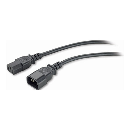 APC AP9870 black power cord with dual IEC 320 C14 connectors 2.5m