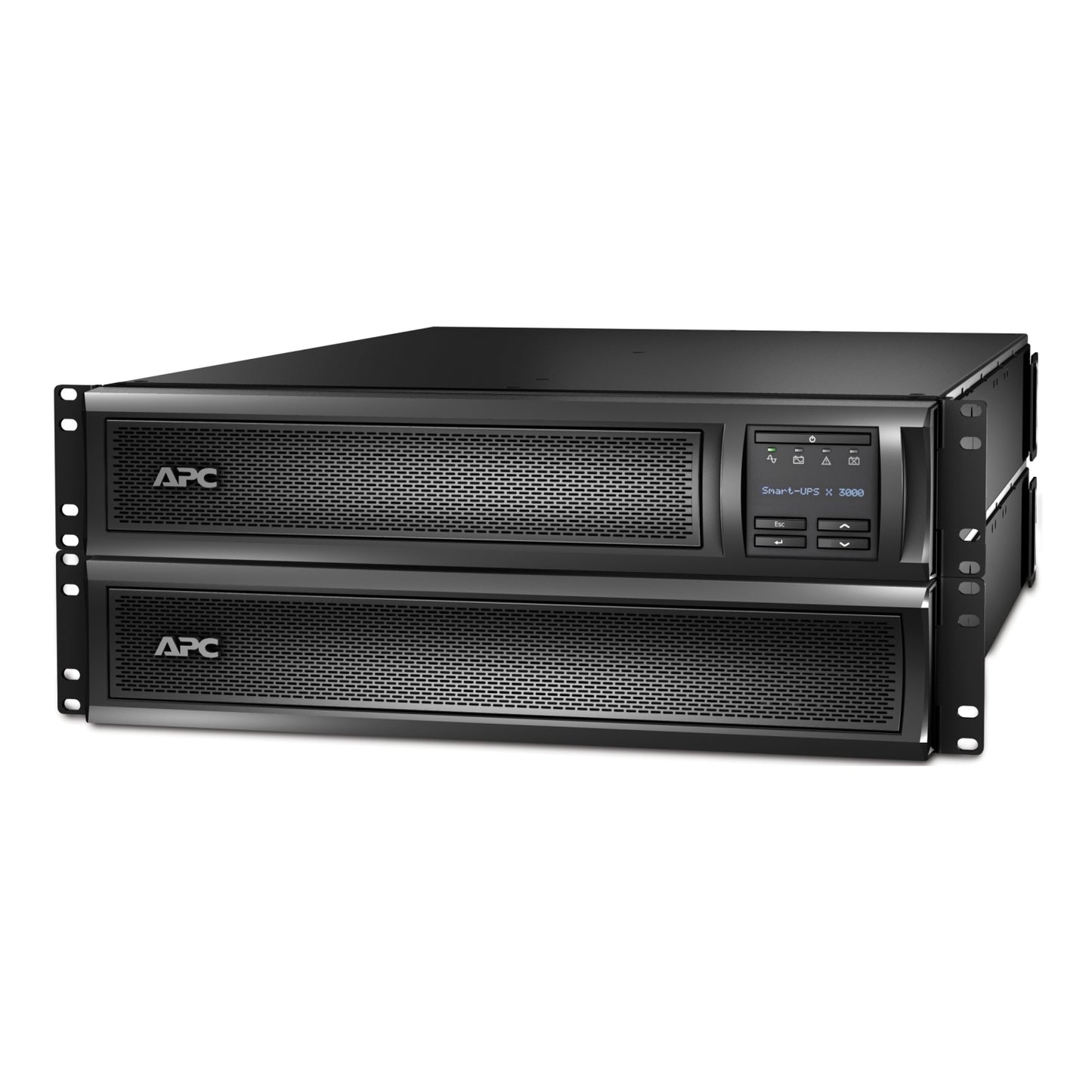APC Smart-UPS X 3000VA tower UPS with digital display and buttons