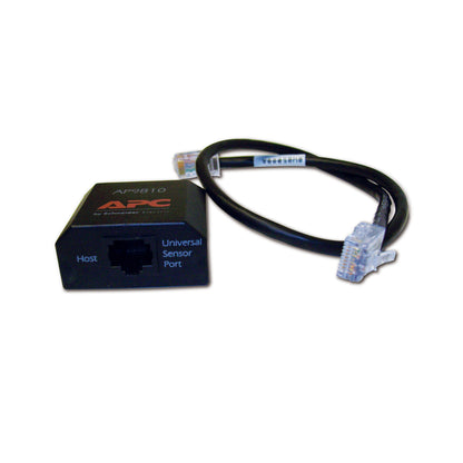 APC AP9810 device with coiled black RJ45 ethernet cable