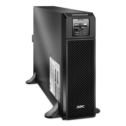 APC SRT5KXLI 5kVA UPS tower with voltage display and status indicators
