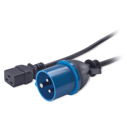 APC AP9876 blue black C19 to IEC309 16A 2.5m rack power cord