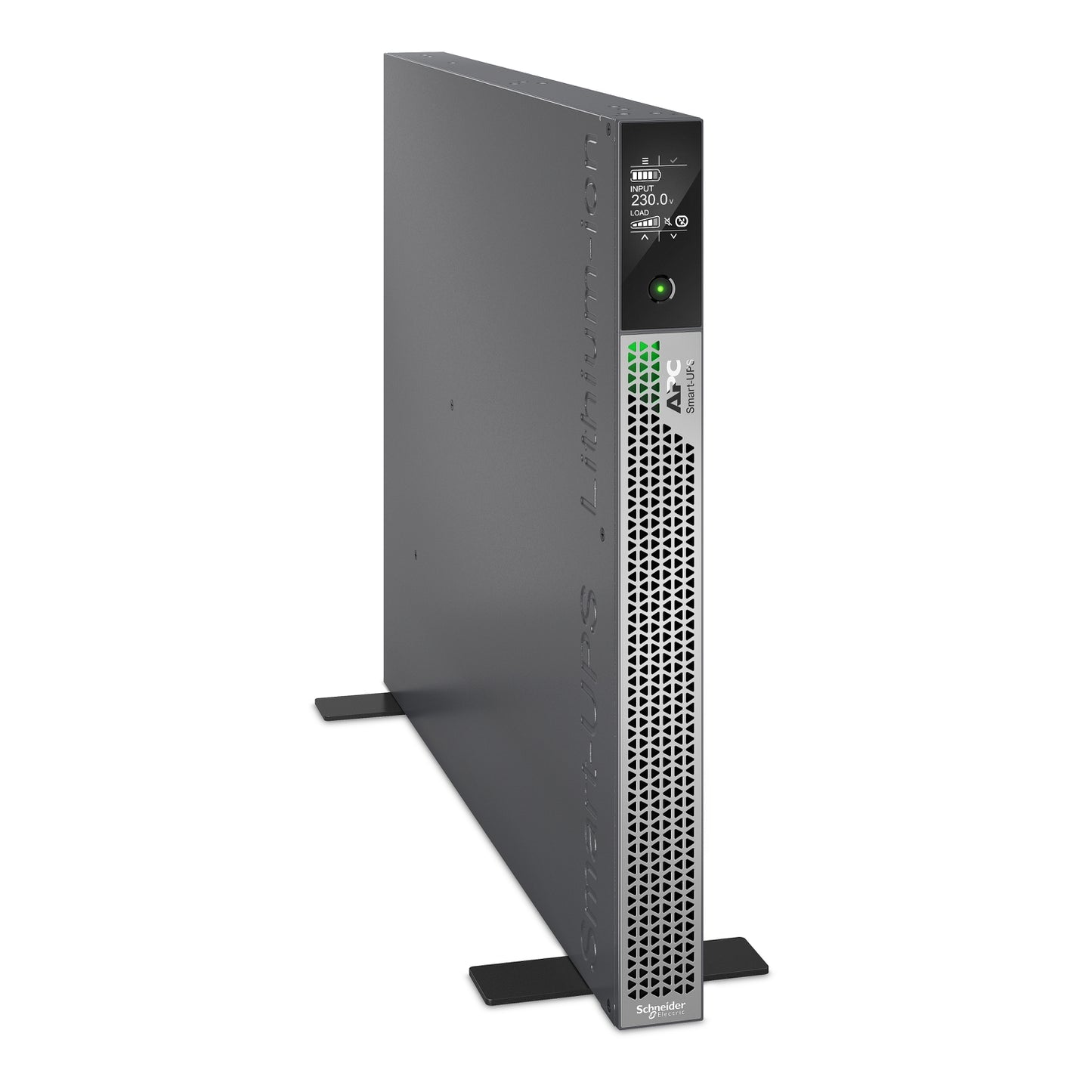 APC SRTL3KRM1UINC Smart-UPS Ultra Li-Ion 3kW black metal rack with display and grille