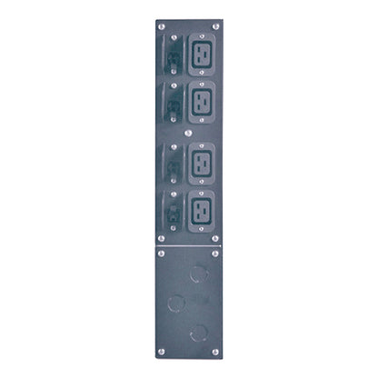 APC SBP6KRMI2U gray metal rack-mount PDU with 4 vertical outlets
