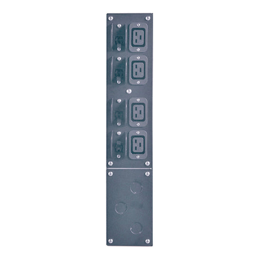 APC SBP6KRMI2U gray metal rack-mount PDU with 4 vertical outlets