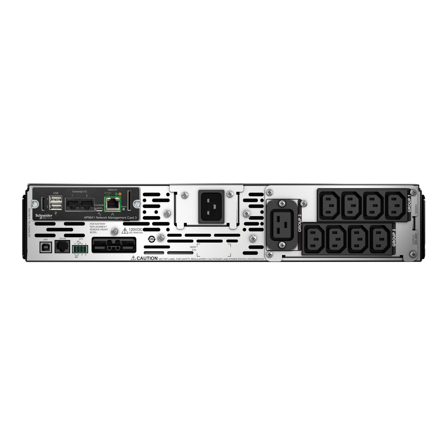 APC SMX3000RMHV2UNC Smart-UPS X 3000VA with Schneider Electric AP961 rear NMC