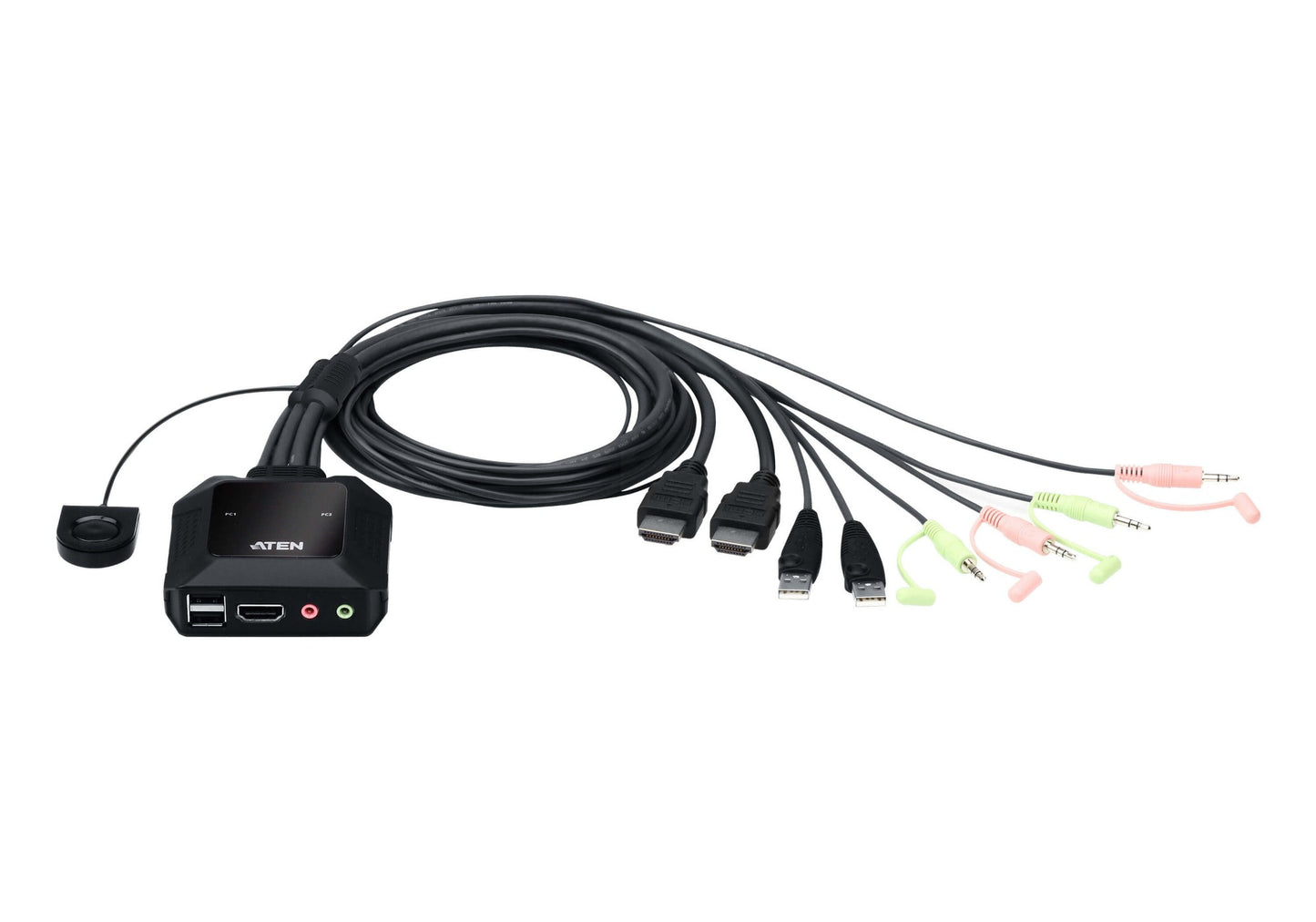 ATEN CS22H-AT | CS22H 2 x HDMI USB KVM Switch, 4K@60Hz, Remote Port Selector