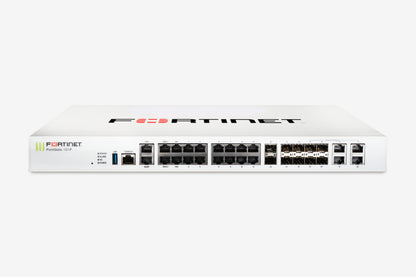 White Fortinet FortiGate-101F FG-101F-USG with 22 GE RJ45 ports, 4 SFP