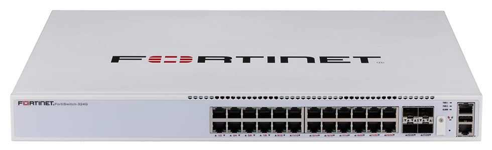 Fortinet FS-324G | 24-Port 2.5G Non-PoE Switch, 4x 10G SFP+, MACsec, FortiLink